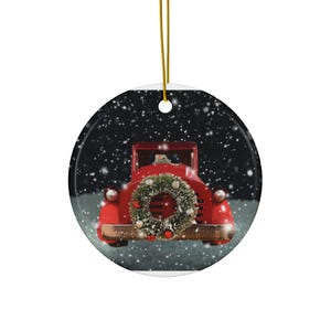 Red Convertible Christmas Ornament: Vintage Car Lover Tree Decor