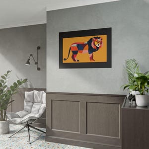 Geometric Modern Art Print: Vibrant Minimalist Wall Decor