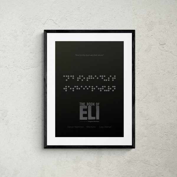 Movie/Film Poster, Prints, Gift, Collectable, Home Décor, Memorabilia - The Book of Eli