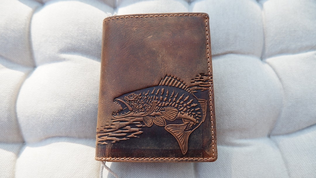Real Fish Wallet Handmade Real Leather Wallet for Men | RFID Safe Bifold Wallet | Gift ...