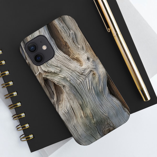 Worn Driftwood Natural Wood Wood Grain Pattern Tough Phone Cases, iPhone Case