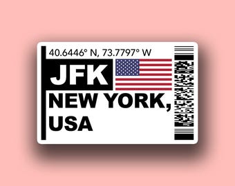 USA & Amerika Aufkleberbogen A4 – Wahrzeichen Wie New York, Vegas, Flagge & Mehr