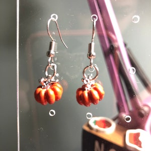 Orange Pumpkin Earrings