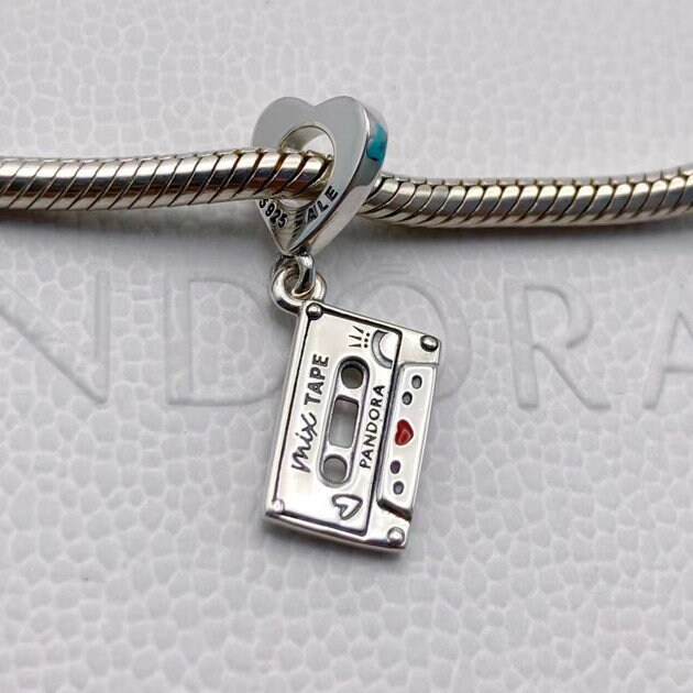 Pandora vintage cassette dangle cheap charm