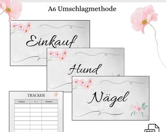 40 Budgeting Dashboards & Trackers | For A6 Budget Planners | Envelope Method | Digital Download for Printing | Financial Planner