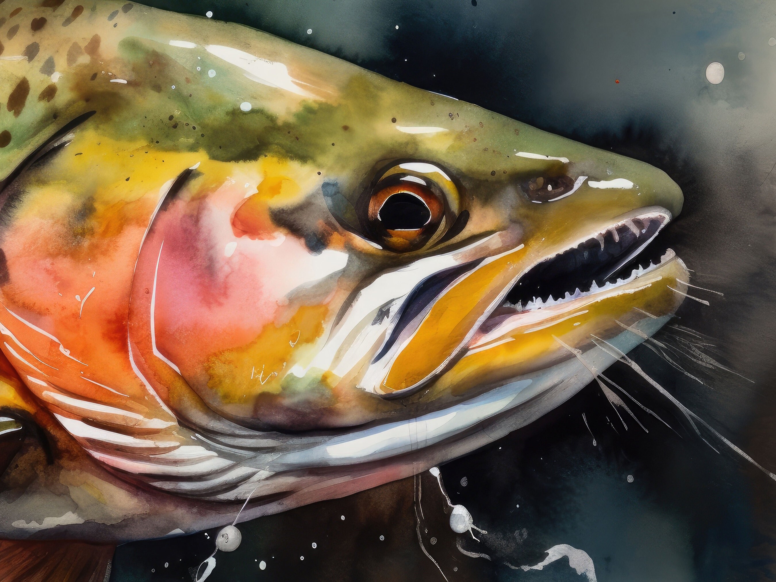 Add Sophistication to Your Space With Our Salmon Poster Prints, Featuring  Elegant Illustrations of This Iconic Fish Species in Watercolor -   Canada