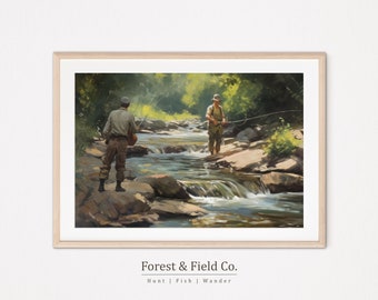 Maskulin Angeln Kunstdruck: Adventure Decor (Digitaler Download)