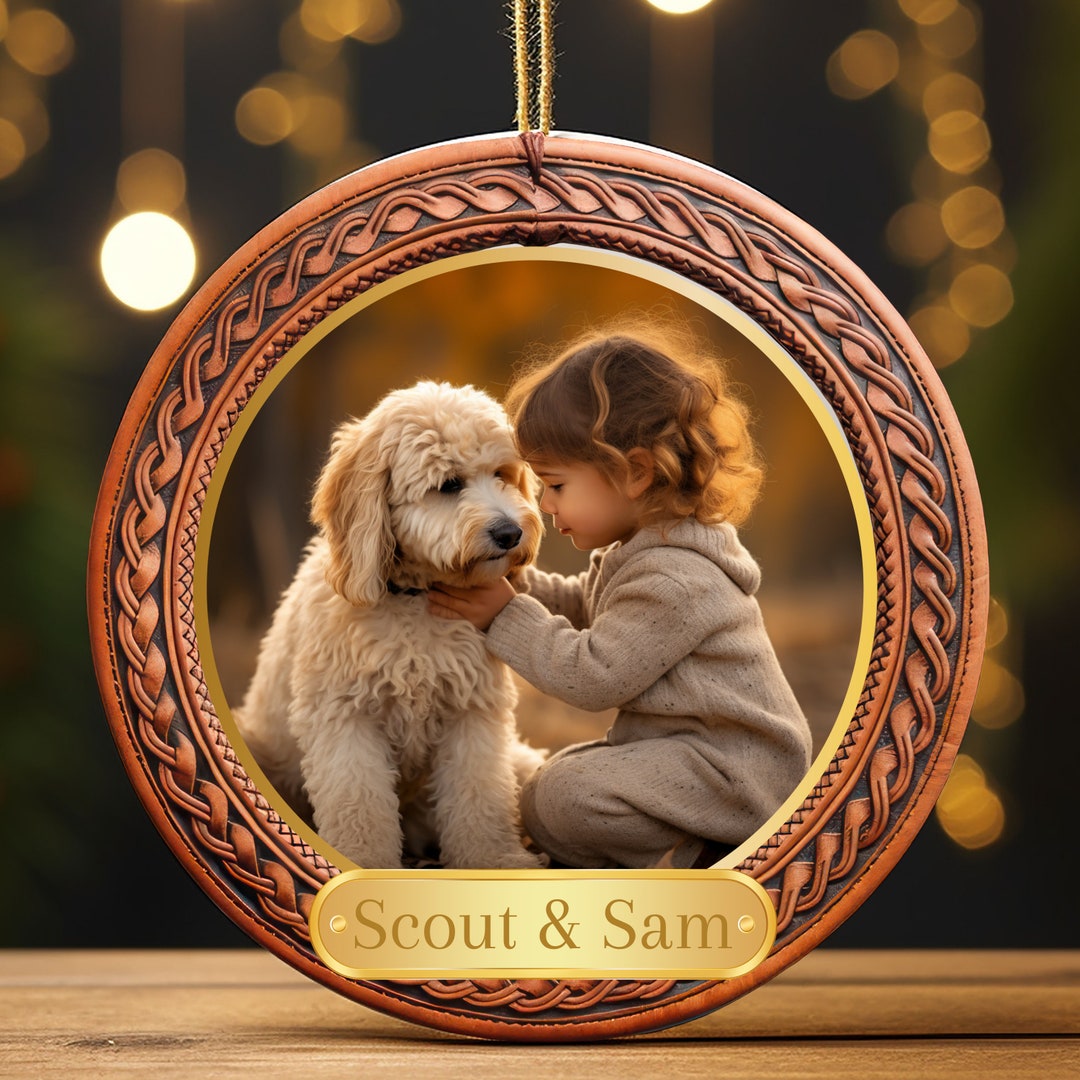Custom Dog Photo Ornament: Personalized Pet Memorial Gift - Etsy