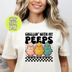 Cartoon Baby-Küken gegen Tshirt, Cartoon-Baby-Küken gegen, Küken Ostern Shirt, Huhn Bauernhof Tier T-Shirt, süße Ostern T-Shirts - FUN056