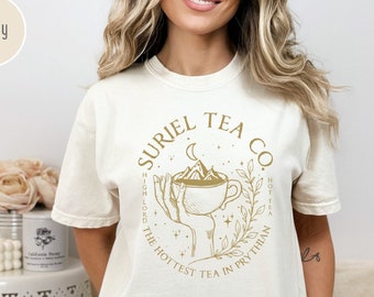 Suriel Tea Co Shirt, Acotar Shirt, Bookish Shirt, a Court of Thorns and Roses Shirt, Velaris Shirt, Spill the Tea, Book Lover Gifts - TC018