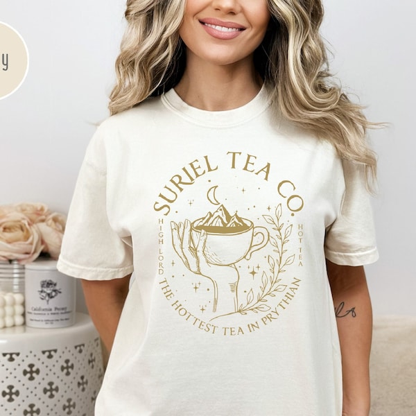 Suriel Tea Co Shirt, Acotar Shirt, Bookish Shirt, a Court of Thorns and Roses Shirt, Velaris Shirt, Spill the Tea, Book Lover Gifts - TC018