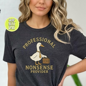 Camiseta engraçada e sem sentido profissional do ganso, camisetas engraçadas com memes, camiseta sarcástica e boba do ganso, camiseta engraçada para mulheres, camiseta para amantes do ganso - FUN068