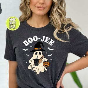 Boo Jee T Shirt, Funny Ghost Shirt For Fall, Boujee Witchy Ghost Tee, Cute Spooky Season Tshirt, Spooky Ghost Shirt, Halloween Gifts - HC165