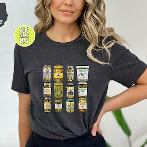 Vintage Canned Pickles T Shirt, Canning Season Shirt, Pickle Lovers Tee, Homemade Pickles Tshirt, Pickle Jar Crewneck , Pickle shirt -TC059
