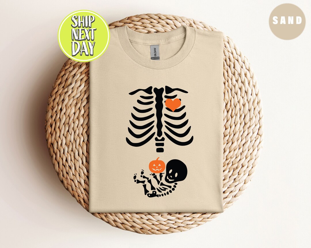 Funny Skeleton Maternity T-Shirt For Halloween – Pregnancy Costume Tee