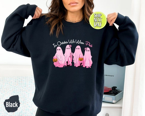 Sweat Octobre Rose « En Octobre Nous Portons Du Rose » - Unisexe, 241 G | Sensibilisation Cancer Du Sein - 3