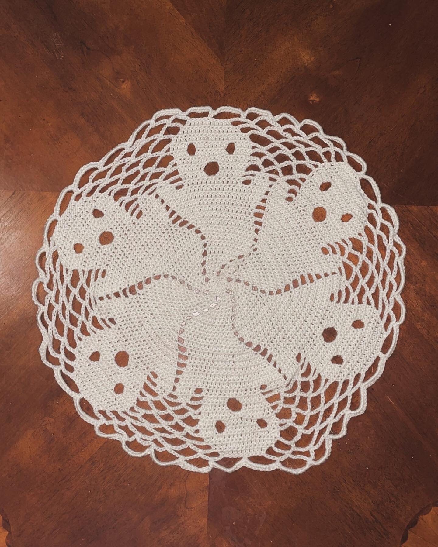 Handmade Crochet Ghost Doily