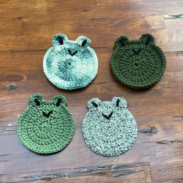 Cute Forest Frog Nature Coasters For Cold Drinks or Hot Candles - Sold as a Set- Sold Individually - Home Decor - Glassware - Kitchenware