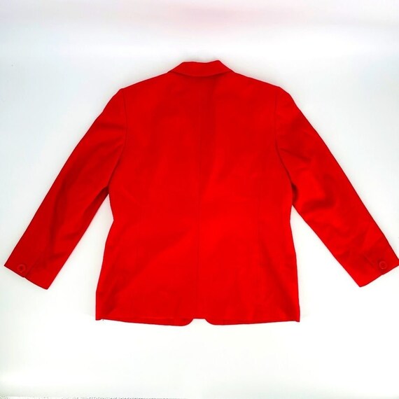 1990s PENDLETON Red Button Front 100% Wool Blazer… - image 2