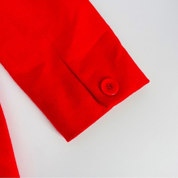 1990s PENDLETON Red Button Front 100% Wool Blazer… - image 5
