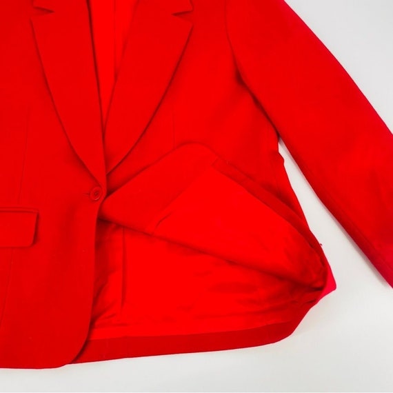 1990s PENDLETON Red Button Front 100% Wool Blazer… - image 4
