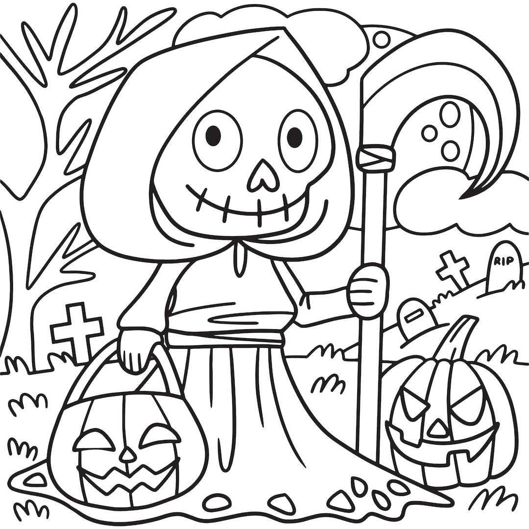 20 Printable Halloween Coloring Pages for Kids, Colouring Pages for