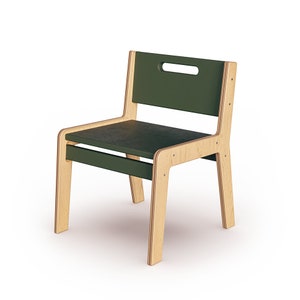 Kids Chair, Montessori Furniture, Toddler Chair, School Chair, Waldorf Chair, Infant Seat - Classroom Chair - Forest