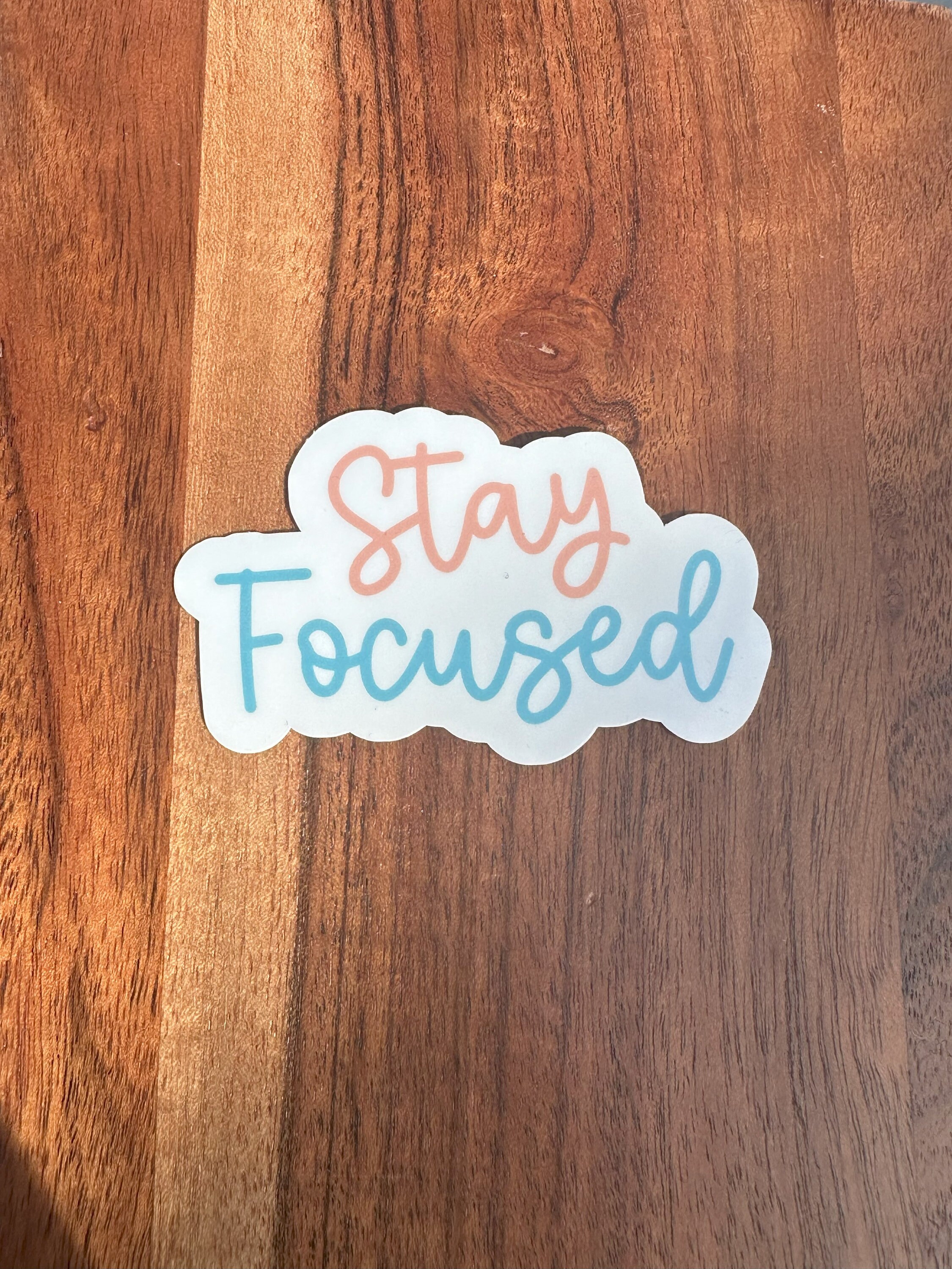 Focused Notepad Sticker Stay Focused Sticker, Positivity Sticker, Love Sticker, Positive ...