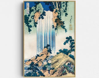 Hokusai Print: Yoro Waterfall in Mino Province - Japanese Landscape Wall Art (Giclée Print)