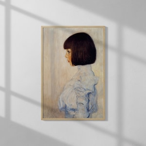 Portrait of Helene Klimt by Gustav Klimt (1898) | Classical Art Print | Vintage Wall Art | Portrait Painting | Giclee Fine Art Decor