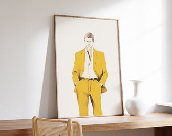 Yellow Suit | Aesthetic Print | Contemporary Wall Art | Boho Decor