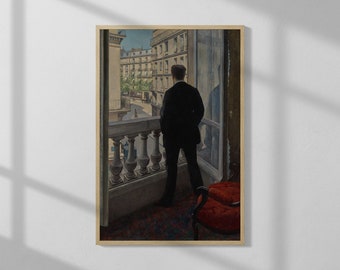 Young Man at His Window by Gustave Caillebotte | High Quality Print | Vintage Wall Art