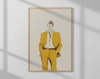 Yellow Suit | Aesthetic Print | Contemporary Wall Art | Boho Decor