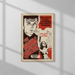 Die Brennende Frage | Vintage Druck | Retro Werbe-Plakat | Marihuana Wandkunst