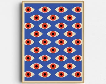 Bauhaus Print: Eye Matrix - Abstract Wall Art (Giclée Print)