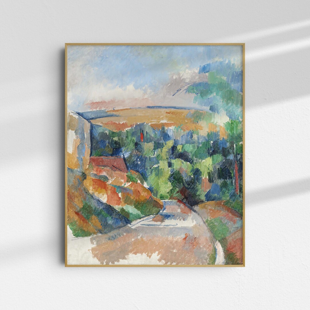 Cezanne Printable: the Bend in the Road - Landscape Wall Art (digital ...