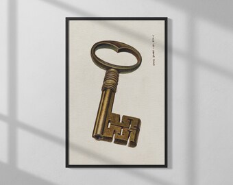 Brass Key by D.J. Grant (1940) | High Quality Print | Vintage Wall Art