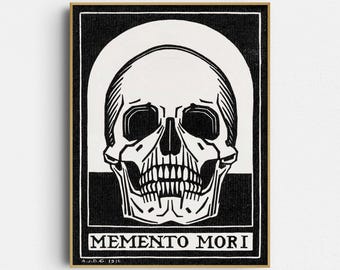 Dark Academia Print: Memento Mori - Skull Wall Art (Giclée Print)