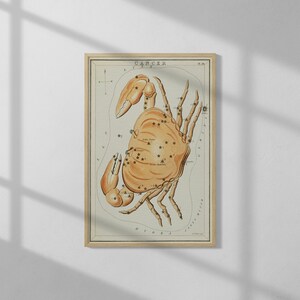 シドニー・ホール作「蟹座の天文図」（1831年） | クラシックアートプリント | ヴィンテージウォールアート | ジクレーファインアート装飾