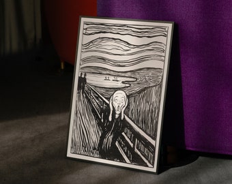 The Scream by Edvard Munch (1895) | High Quality Print | Vintage Poster