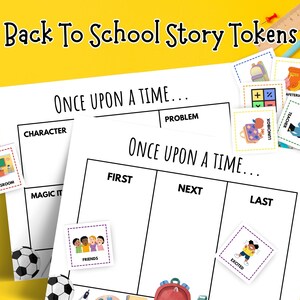 Back To School Story Tokens, Printable Activity For Kids Younger or Older, Great for Learning Time with Parents, Teachers, Schools, Daycares