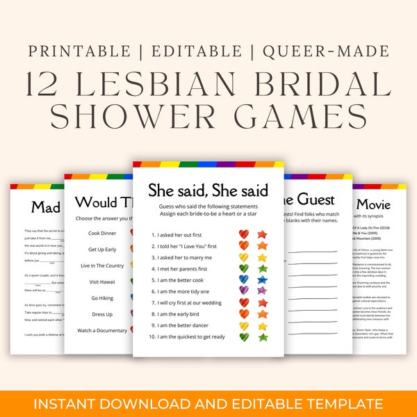 Wedding Shower Games - Etsy