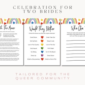 Lesbian Bridal Shower Games, Editable Canva Template and Instant ...