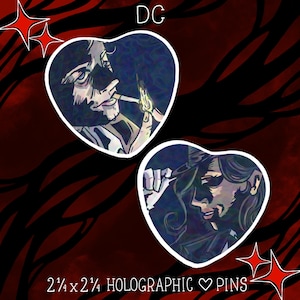 JOHNZEE Holo Heart Pins