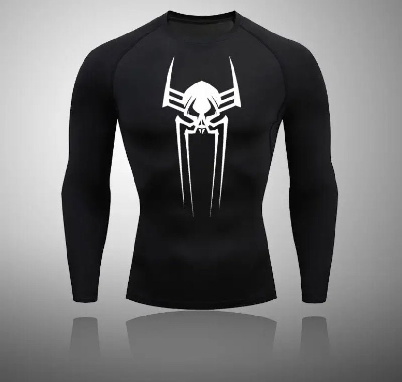 Spider-man Compression Long Sleeve Shirt Breathable Gym Long Sleeve ...