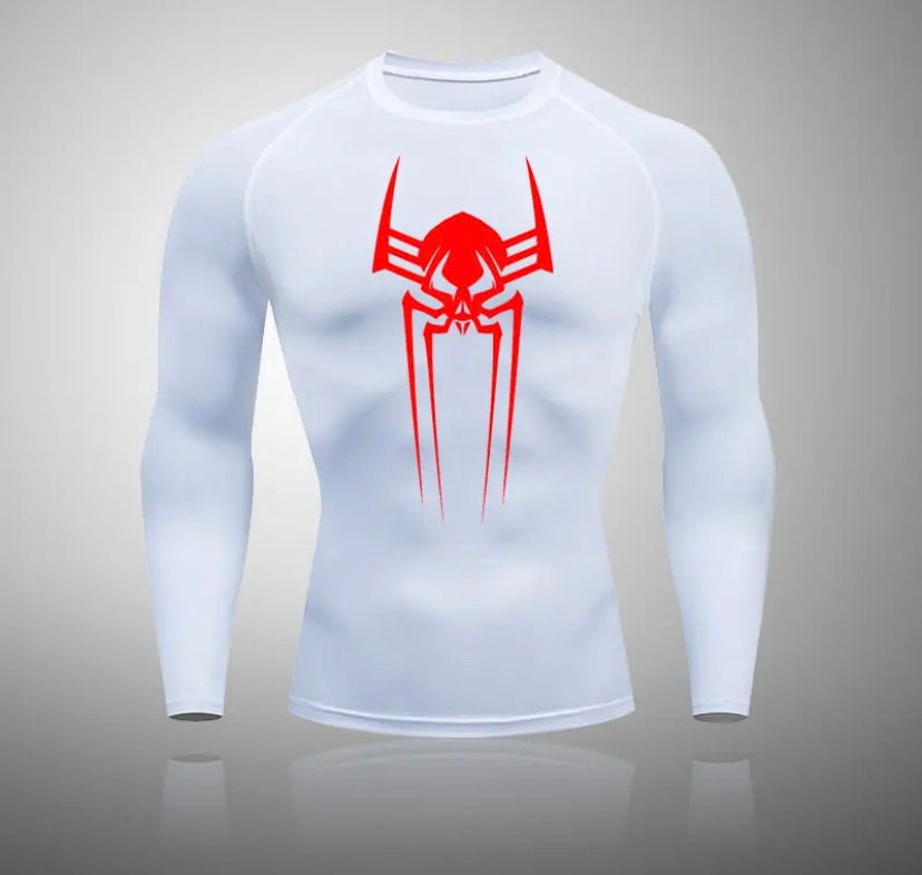 Spider-man Compression Long Sleeve Shirt Breathable Gym Long Sleeve ...