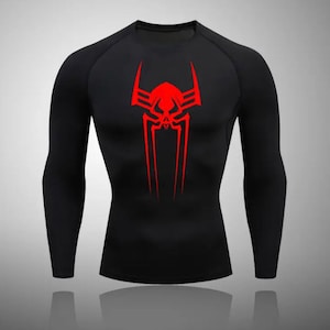 Black Panther Workout Clothes For Men - Long Sleeve Compression