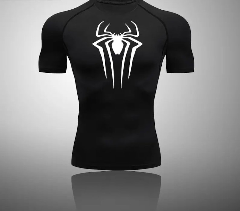 Spider-man Compression T-shirt | Breathable Gym T-shirt - Etsy