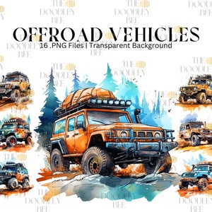 16 vehículos todoterreno Arte PNG único - Arte de vehículos todoterreno, arte de motos, arte de 4 ruedas, imágenes prediseñadas 4WD, arte de uso comercial con temática de los Países Bajos