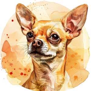 12 Chihuahua Clipart, hochwertige JPGs, Kinderzimmer Kunst, digitaler Download, Kartenherstellung, niedliche Tiere Clipart, Papiermodelle, kommerzielle Nutzung